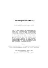 book Warlpiri-English dictionary :  Complete Edition