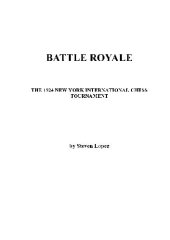 book Battle Royale 1924 New York chess tournament