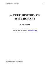 book A True History of Witchcraft