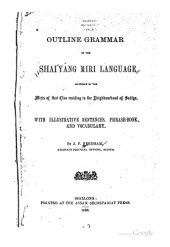 book Outline grammar of the Shaíyâng Miri language