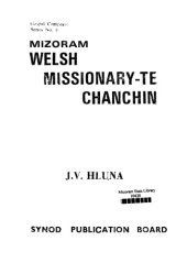 book Mizoram Welsh missionary-te chanchin