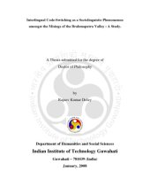 book Interlingual Code-Switching as a Sociolinguistic Phenomenon amongst the Misings of the Brahmaputra Valley: A Study