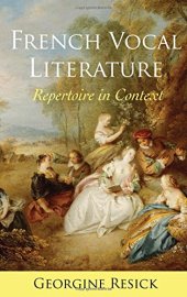 book French Vocal Literature: Repertoire in Context