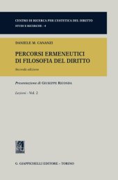 book Percorsi ermeneutici di filosofia del diritto : Lezioni - Vol. 2. Preentazione di Giuseppe Riconda.