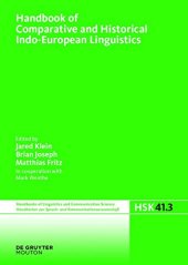 book Handbook of comparative and historical Indo-European linguistics