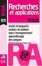 book Jeu(x) et langue(s) : avatars du ludique dans l’enseignement/apprentissage des langues