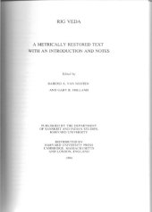 book Rig Veda : a metrically restored text with an introduction and notes (only Introduction and Notes)