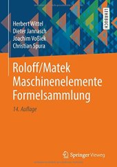 book Roloff/Matek Maschinenelemente Formelsammlung (German Edition)