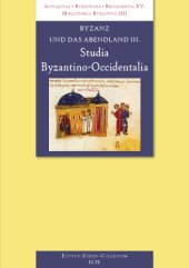 book Byzanz und das Abendland III. Studia Byzantino-Occidentalia