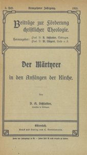 book Der Märtyrer in den Anfängen der Kirche