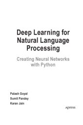 book Deep Learning for Natural Language Processing. Creating Neural Networks with Python