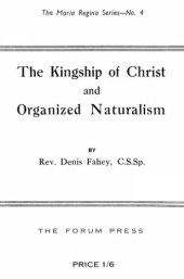 book The Kingship of Christ and Organized Naturalism