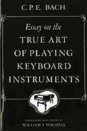 book Essay on the true art of playing keyboard instruments