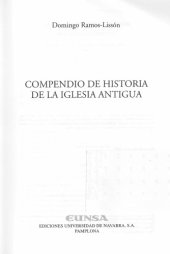 book COMPENDIO DE HISTORIA DE LA IGLESIA ANTIGUA