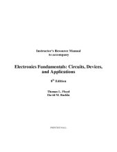 book Electronics Fundamentals-Circuits, Devices, and Applications-Instructor’s Resource Manual