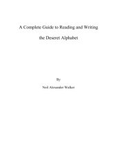 book A Complete Guide to Reading and Writing the Deseret Alphabet