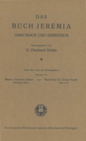 book Das Buch Jeremia. Griechisch und Hebräisch