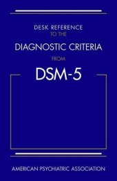 book Desk Reference to the Diagnostic Criteria from DSM-5