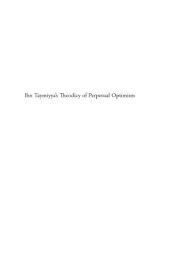 book Ibn Taymiyya’s Theodicy of Perpetual Optimism