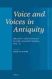 book Voice and Voices in Antiquity