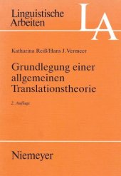 book Grundlegung einer allgemeinen Translationstheorie