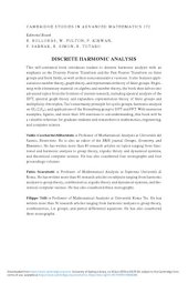 book Discrete Harmonic Analysis: Representations, Number Theory, Expanders, and the Fourier Transform