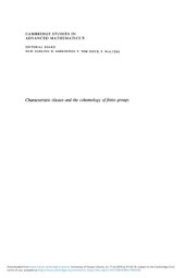 book Characteristic Classes and the Cohomology of Finite Groups