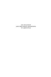 book On Intuition and Discursive Reasoning in Aristotle