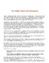 book Related - The Hidden Gears Of Freemasonry