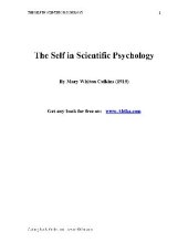 book the self in scientific psychology