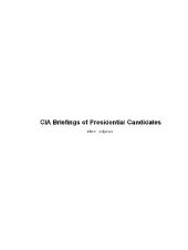 book Getting to Know the President: CIA Briefings of Presidential Candidates 1952-1992