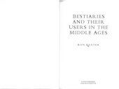 book Bestiaries and their Users in the Middle Ages