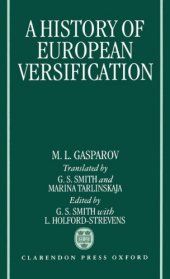 book A History of European Versification