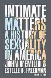 book Intimate Matters: A History of Sexuality in America