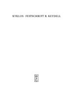 book Kyklos - Griechisches und Byzantinisches: Rudolf Keydell zum 90. Geburtstag (Festschrift Keydell)