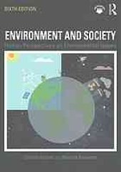 book Environment and society : human perspectives on environmental issues