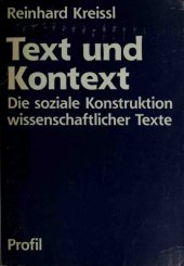 book Text und Kontext. Die soziale Konstruktion wissenschaftlicher Texte