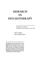 book Research in psychotherapy: proceedings of a conference, Chapel Hill, North Carolina, May 17-20, 1961