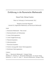 book Einführung in die Numerische Mathematik