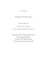 book Praktische Mathematik I