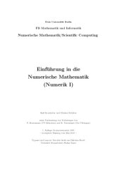 book Einführung in die Numerische Mathematik (Numerik I)