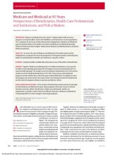 book Medicare and Medicaid at 50 years Perspectives of Beneficiaries , Health Care Professionals and Institutions, and Policy Makers