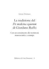 book La tradizione del De medicina equorum di Giordano Ruffo : Con un censimento dei testimoni manoscritti e a stampa