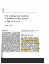 book The Influence of Western Philosophy Definitions of Social Justice