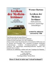 book Lexikon der Medizin-Irrtümer : Halbwahrheiten, Vorurteile, fragwürdige Behandlungen