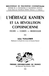 book L’héritage kantien et la révolution copernicienne. Fichte - Cohen - Heidegger