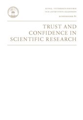 book Trust and Confidence in Scientific Research