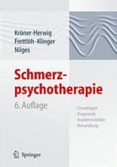 book Schmerz-psychotherapie : Grundlagen, Diagnostik, Krankheitsbilder, Behandlung