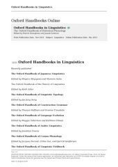 book The Oxford Handbook of Historical Phonology