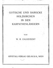 book Gotische und Barocke Holzkirchen in den Karpathenländern